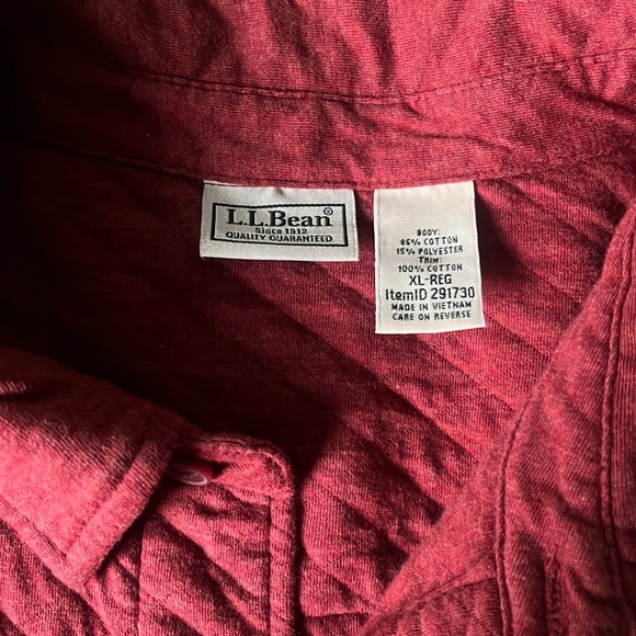 Vintage L.L. Bean Quilted Shirt Mens XL Button Up Long Heavy Shirt, Light Jacket - Picture 3 of 14